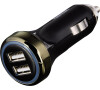 Hama CL USB nabíječka Dual, 3,1 A, modrá LED