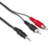 Hama 2 RCA plugs - 3.5 mm stereo jack plug, 3 m