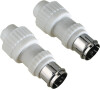 Hama 2 F connectors for quick installation, plug-in