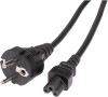 Hama mains Lead, Plug with Earth Contact - Cloverleaf Socket, 0,75 m