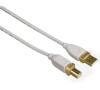 Hama USB Connecting Cable, A-Plug - B-Plug, 3 m, white