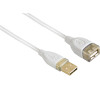 Hama USB Extension Cable, A-Plug - A-Socket, 3 m, white