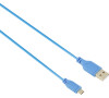 Hama micro USB kabel Flexi-Slim, oboustranný konektor, 0,75 m, modrý