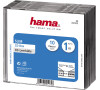 Hama CD BOX SLIM náhradní obal, 10ks/bal, transparentní/černá