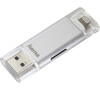 Hama čtečka karet Lightning + USB 3.0 Save2Data, microSD, stříbrná