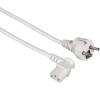 Hama universal Mains Lead with 90° socket, 5 m, white