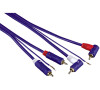 Hama RCA Cable, 2 plugs - 2 plugs, 90°, with remote line, 5.2 m, purple