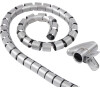 Hama cable Bundle Tube Easy Cover 25 mm, Silver