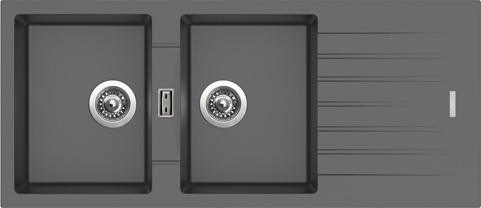Sinks PERFECTO 1160 DUO Titanium
