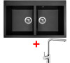 Sinks AMANDA 860 DUO Metalblack+ELKA