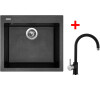 Sinks CUBE 560 Metalblack+VITALIA GR