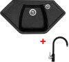 Sinks NAIKY 980 Granblack+VITALIA GR