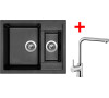 Sinks CRYSTAL 615.1 Metalblack+ELKA
