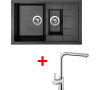 Sinks CRYSTAL 780.1 Metalblack+ELKA