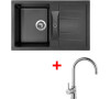 Sinks CRYSTAL 780 Metalblack+VITALIA