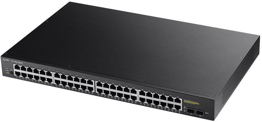 ZYXEL GS1900-48HP v2, 48-port GbE L2 Smart Switch, 170 Watt rackmount (GS190048HPV2-EU0101F)