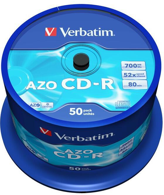 VERBATIM CD-R(50-Pack)Spindle / Crystal / DLP / 52x / 700MB (43343)