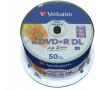 VERBATIM DVD+R Double Layer 8.5GB 8X 50 Pack Spindle (97693)