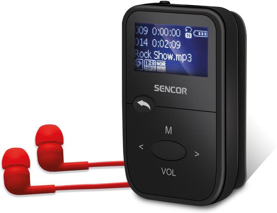 MP3 přehrávač Sencor SFP 4408 BK 8GB, černý