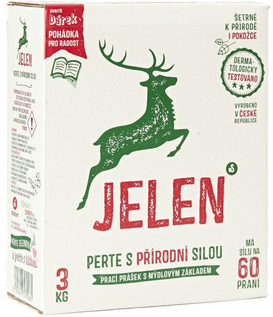 Prací prostředek Jelen mýdlový prášek 3 kg 60 dávek
