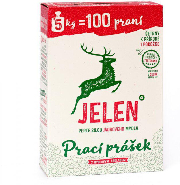 Prací prostředek Jelen mýdlový prášek 5 kg BOX