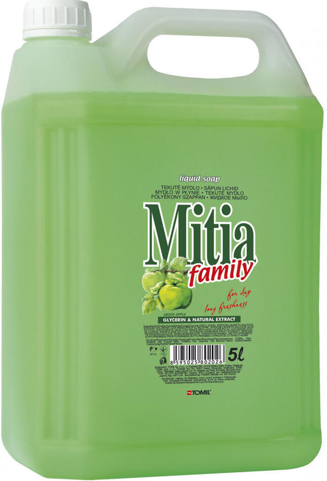 Mýdlo tekuté Mitia Family Zelené jablko 5l