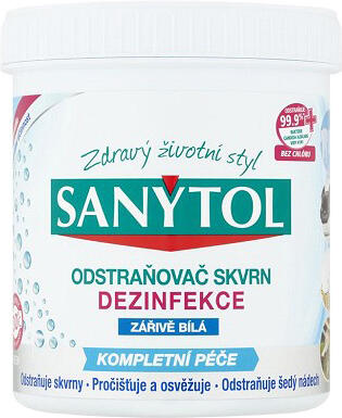 Dezinfekční odstraňovač skvrn SANYTOL zářivě bílá 450g