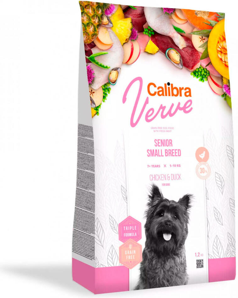 Granule pro psy Calibra Verve Grain Free Senior Small Chicken&Duck, 6kg