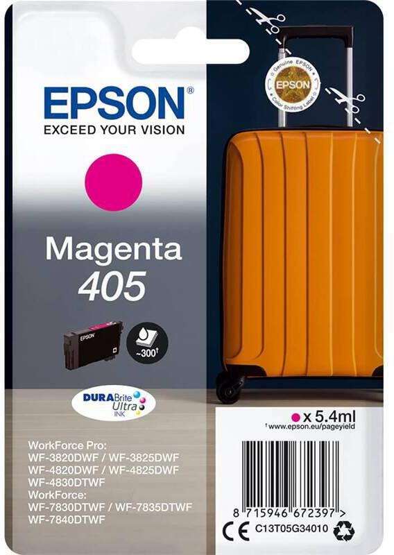 EPSON ink Singlepack Magenta 405 Durabrite Ultra (C13T05G34010)