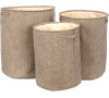Koš na prádlo - polyester, hnědý, sada 3 ks Autronic (LK9581-BROWN), Hnědá, Polyester 100%