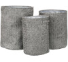Koš na prádlo - polyester, šedý, sada 3 ks Autronic (LK9581-GREY), Šedá, Polyester 100%
