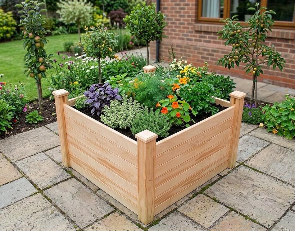 Vyvýšený záhon LANITPLAST HOLZKISTE4 natur LG2368