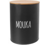Dóza MOUKA BLACK pr. 13 cm