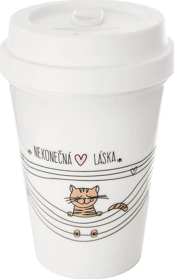 Termohrnek NEKONEČNÁ LÁSKA kočka 0,35 l Orion