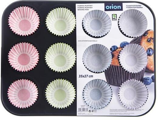 Forma na pečení Orion 12 muffinů s košíčky, 35x27x3cm