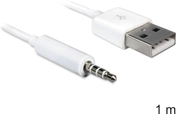 Delock Cable USB-A samec > Stereo jack 3.5 mm samec 4 pin IPod Shuffle 1 m (83182)