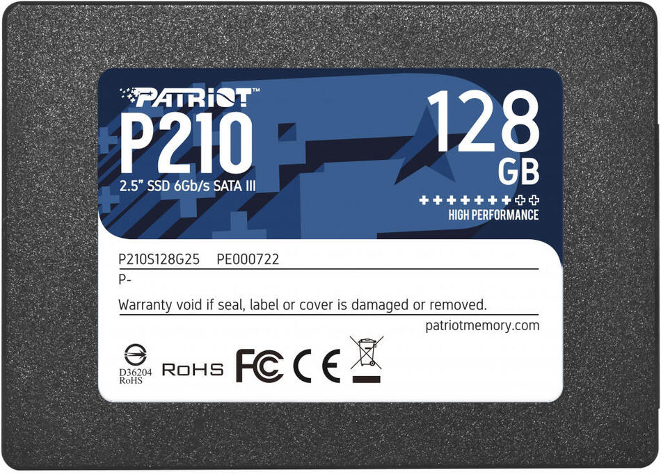 PATRIOT P210 / 128GB / SSD / 2.5" / SATA / 3R (P210S128G25)