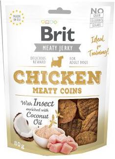 Brit Jerky Chicken with Insect Meaty Coins 80g