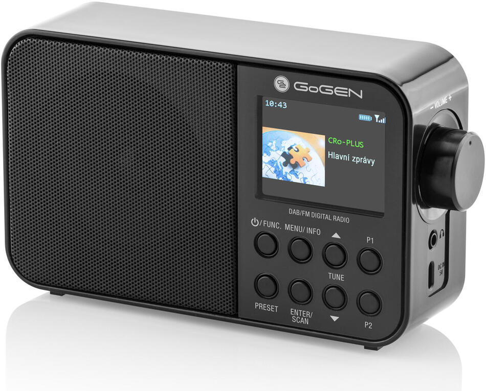 Radiopřijímač DAB+ GoGEN DAB 500 BT C, černý
