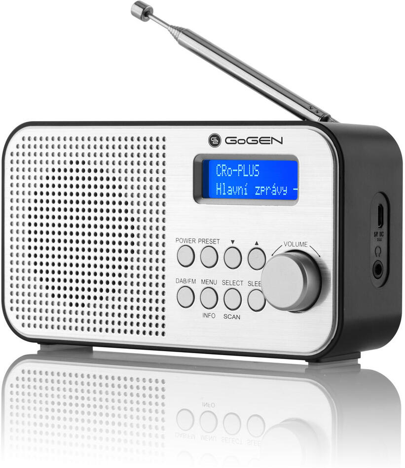 Radiopřijímač DAB+ GoGEN DAB 300 N, stříbrný