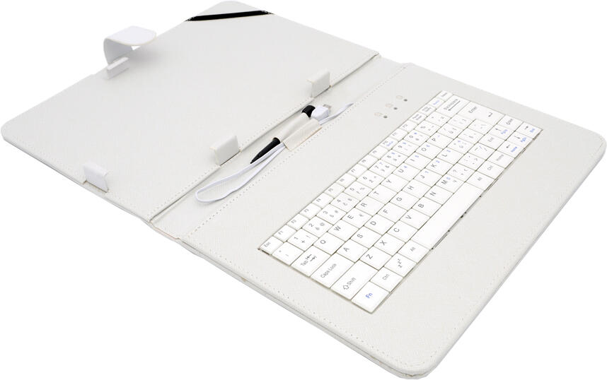 AIREN AiTab Leather Case 4 with USB Keyboard 10" WHITE (CZ/SK/DE/UK/US.. layout) (Leather Case 4 10W)