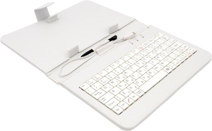 AIREN AiTab Leather Case 1 with USB Keyboard 7" WHITE (CZ/SK/DE/UK/US.. layout) (Leather Case 1 7W)