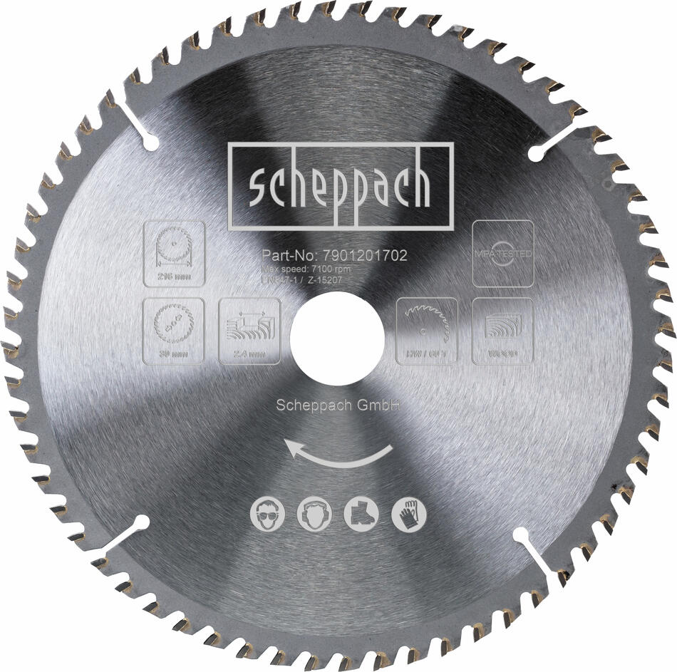 Scheppach Pilový kotouč TCT (216 x 30 x 2,8 mm, 60 Z), pro HM 216 / HM 90 MP