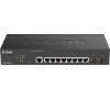 D-Link DGS-2000-10 Managed switch, 8x GbE, 2x SFP, fanless