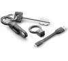 USB datový kabel CellularLine KEYCHAIN s přívěskem na klíče, microUSB, černý