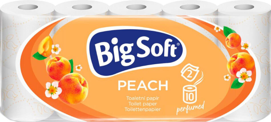 Toaletní papír Big Soft 2V broskev, 8+2ks