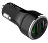 Celly nabíječka do auta, 2x USB, černá (CC2USBQC30BK)