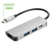 Celly hub Pro Plus USB-C, 2x USB, 1x USB-C, 1x HDMI, stříbrná (PROHUBPLUSDS)