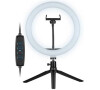 LED Ring lampa TRACER s mini tripodem