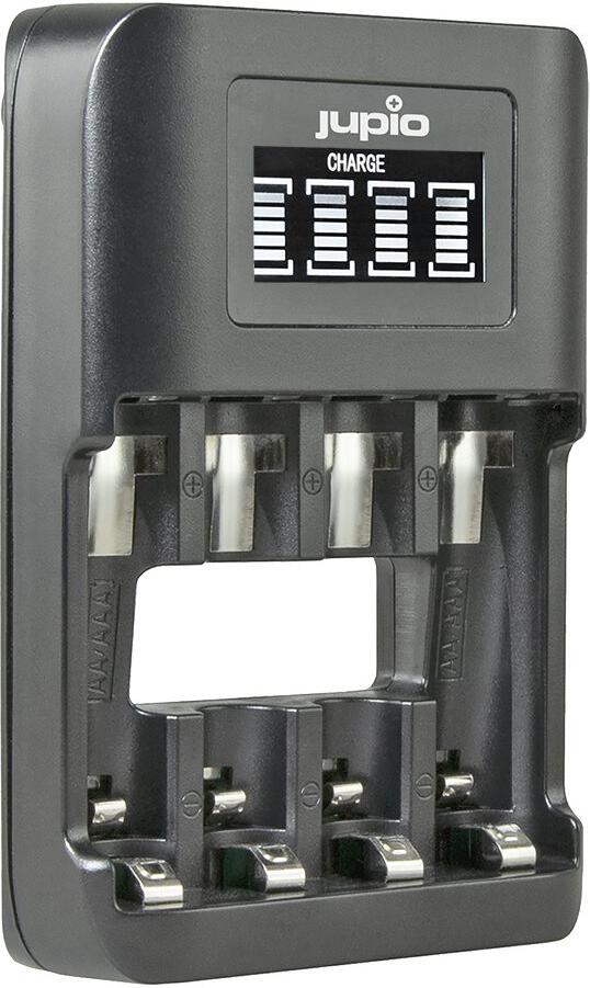 Nabíječka Jupio USB 4-slots Ultra Fast Battery Charger LCD pro 1 až 4ks AA/ AAA baterií